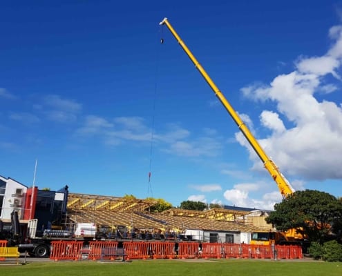 CD Block Crane lifting roof sheets 24 Nov 2020